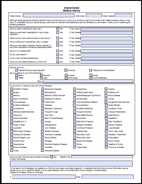 2020 Patient Form Graphic
